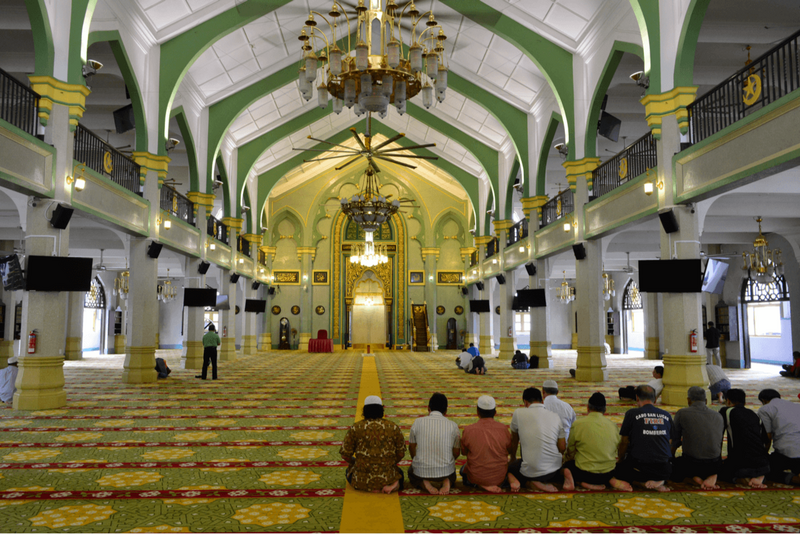 Eid prayer congregation inside a mosque