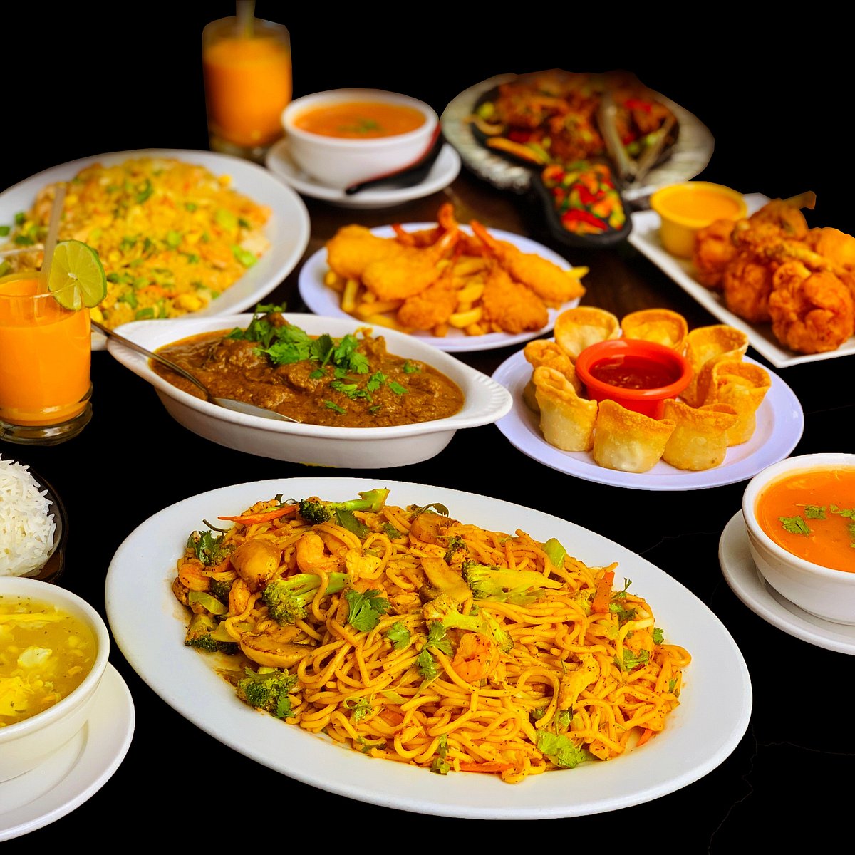 Hasan Halal Chinese storefront and food in Parkchester, Bronx